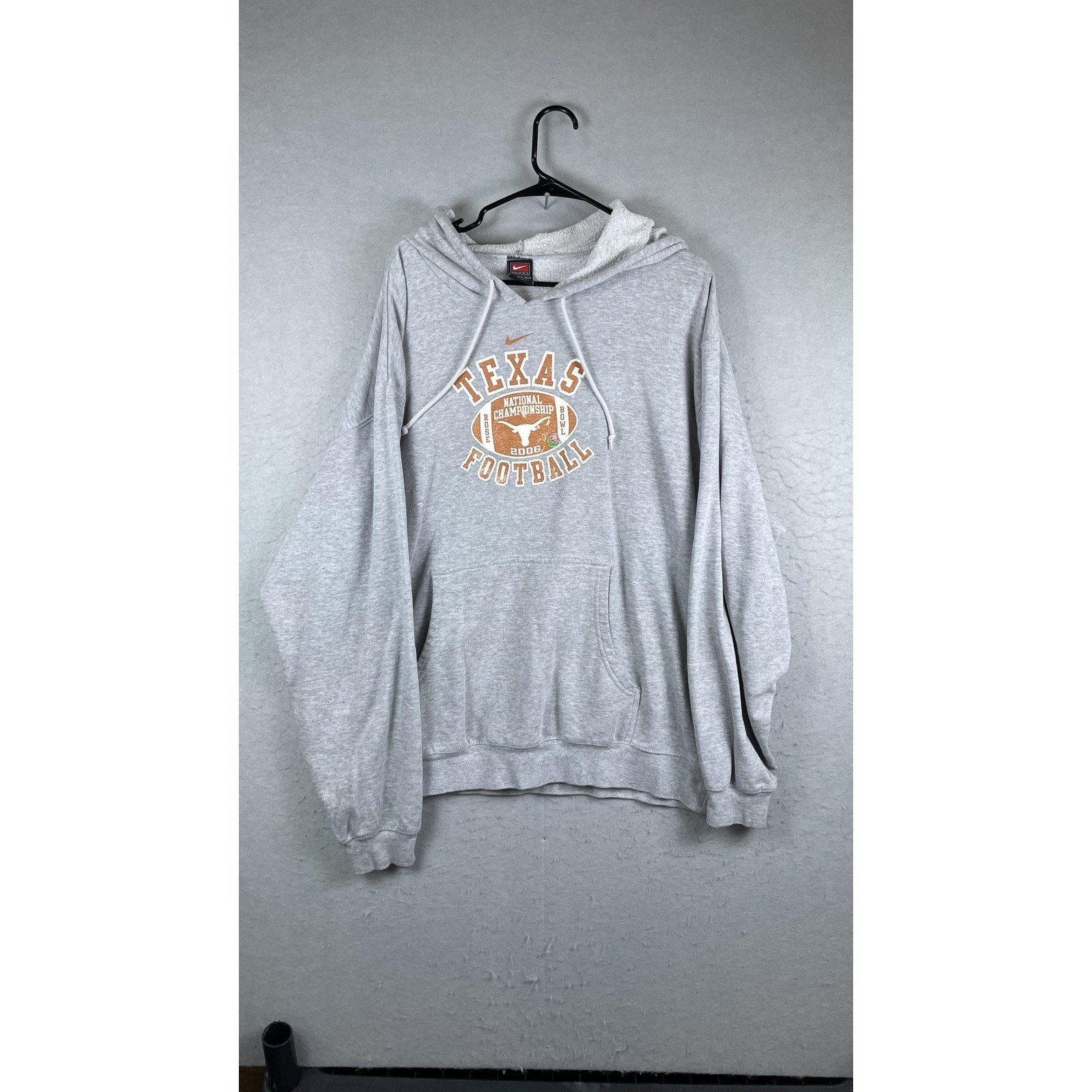 Texas Longhorns Hoodie Mens Xxl Gray Ncaa Football Nike 2006 Rose Bowl